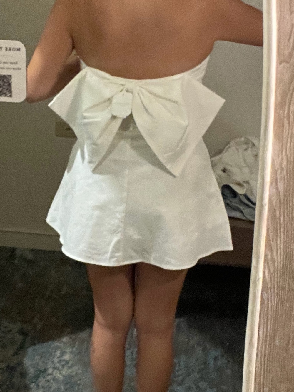 Altar'd State White Strapless A-Line Mini Dress